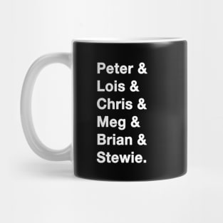 Family Guy Names white Mug